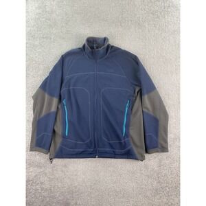 The North Face Jacket Men Extra Large Blue Gray Colorblock Zip Sweater Fleece